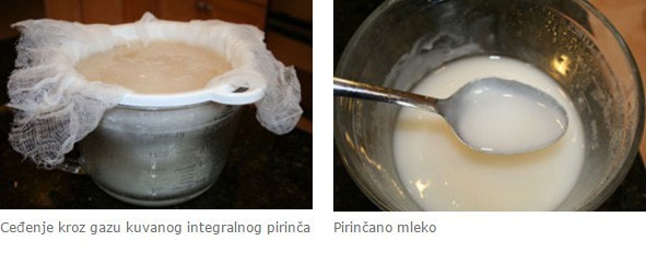 pravljenje pirinčanog mleka